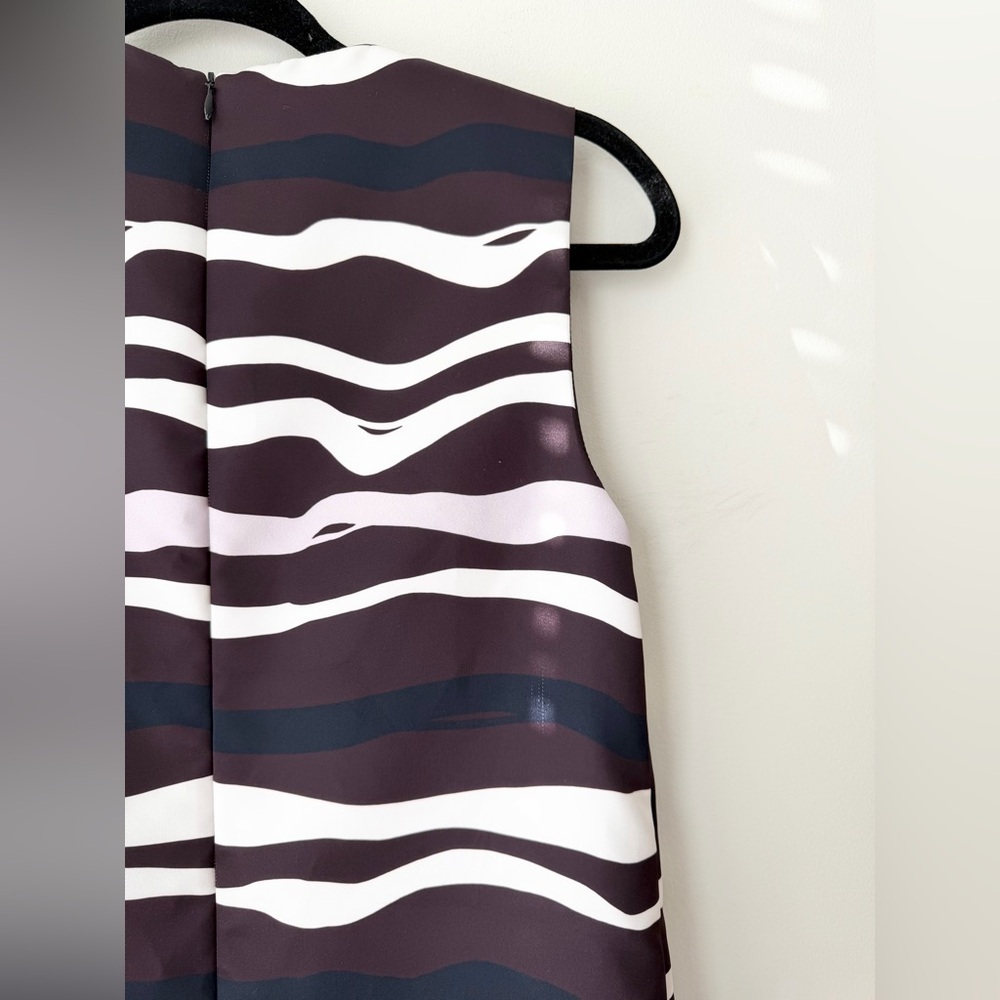 Judith & Charles Burgundy Striped Wavy Dress - Picture 3 of 4